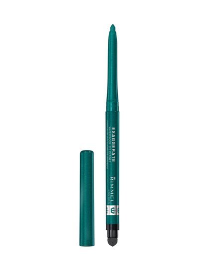 RIMMEL LONDON Exaggerate Waterproof Eye Pencil With Built-In Smudger 0.28 g 250 Emerald Sparkle