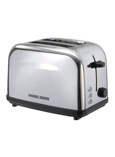 BLACK+DECKER Bread Toaster Stainless Steel 2 Slice With Crumb Tray ET222-B5 Silver/Black