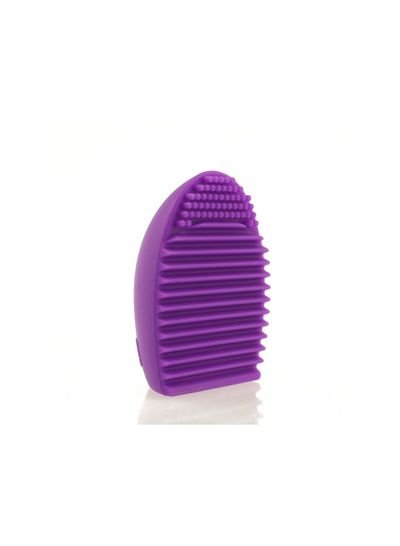 Generic Silicon Brush Egg Makeup Brush Cleaning Tool Dark purple