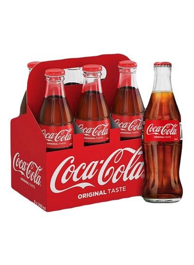 Coca Cola Regular Soft Drink Glass Bottles 290ml Pack Of 6 Pack of 6