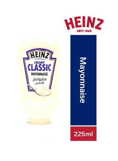 Heinz Mayonnaise, Creamy Classic, Top Down Squeezy Bottle 225ml  Single