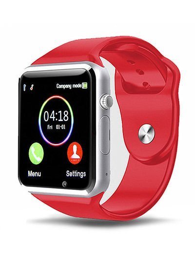 Generic A1 Smartwatch Red/Silver