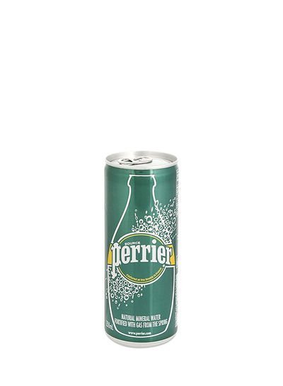 Perrier Carbonated Natural Mineral Water Slim Can 250ml