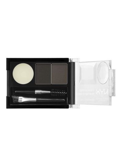 NYX Professional Makeup Eyebrow Cake Powder With Brush And Spoolie White/Grey/Black