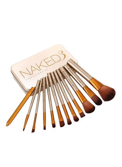 VANDER LIFE 12-Piece Naked Makeup Brush Gold