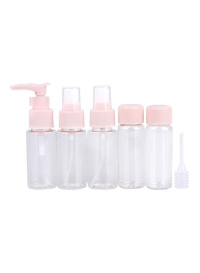 Generic 6-Piece Empty Makeup Bottle Set Pink/Clear