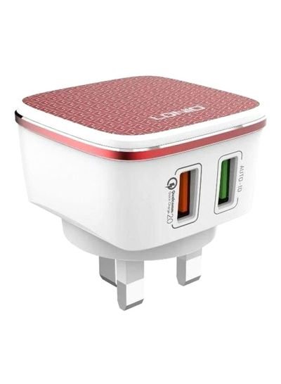 LDNIO Quick Charge USB Charger White/Red