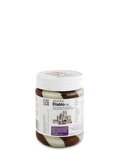 Diablo Sugar Free Duo Hazelnut & White Chocolate Spread 350g