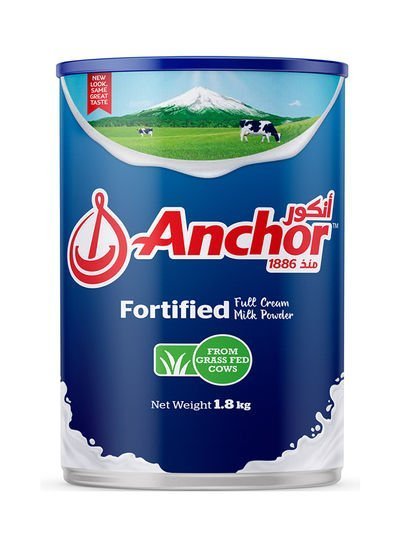 Anchor Full Cream Milk Powder Tin 1.8kg  Single