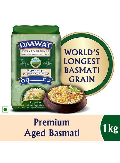 Daawat Extra Long Grain White Basmati Rice 1kg