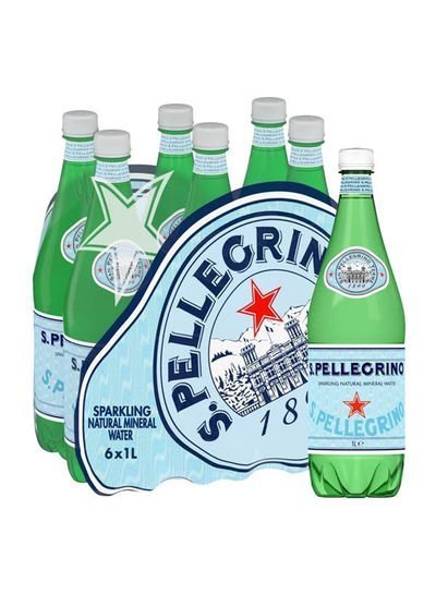 San Pellegrino Sparkling Natural Mineral Water 1000ml Pack of 6