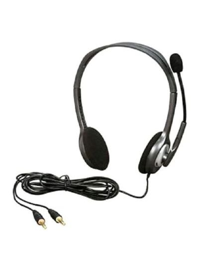 Logitech On-Ear Stereo Headphone With Mic Grey/Black