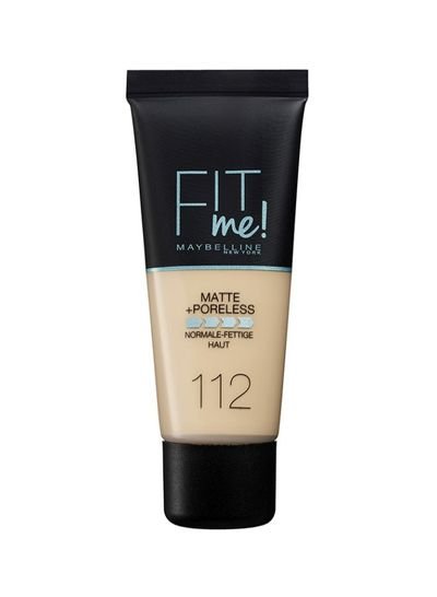 MAYBELLINE NEW YORK Fit Me Matte Plus Poreless Liquid Foundation 112 Soft Beige
