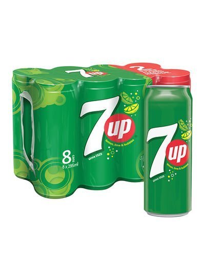 7Up Carbonated Soft Drink Can 295ml Pack of 8