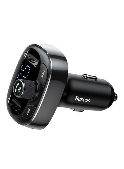 Baseus S-09 T Cat Head BT Dual USB Car Phone Charger Black