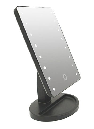 Generic LED 16 Lamp Desktop Cosmetic Mirror Black