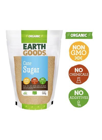 EARTH GOODS Organic Cane Sugar 500g