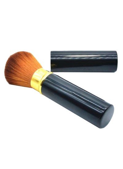 Generic Retractable Face Makeup Brush Brown/Gold/Black