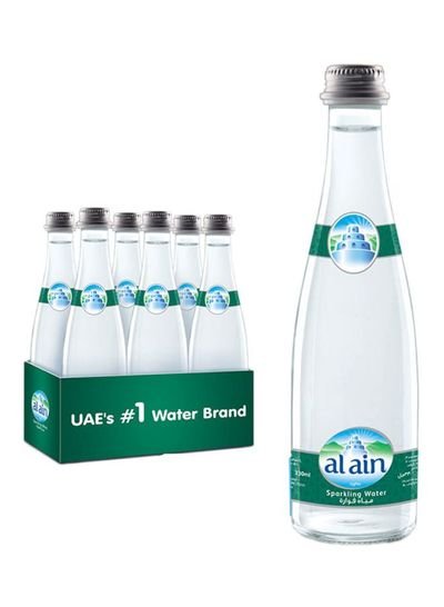 Al Ain Glass Bottled Sparkling Water 330ml Pack of 6
