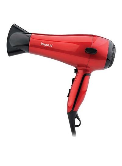 Impex 3-Speed Foldable Handle Hair Dryer Black/Red