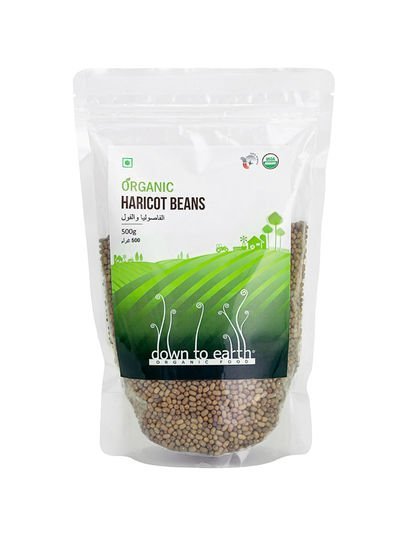 DOWN TO EARTH Organic Haricot Beans 500g
