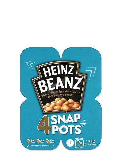 Heinz Baked Beans No Added Sugar Snap Pots 200g Pack of 4