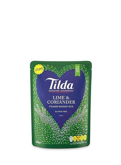 Tilda Lime And Coriander Basmati Rice 250g