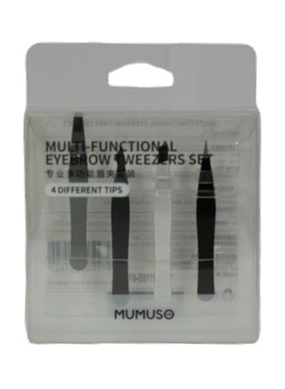 MUMUSO 4-Piece Tweezers Set multicolour