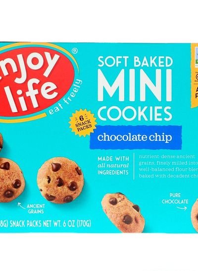 ENJOY LIFE Soft Baked Mini Chocolate Chip Cookies, 170g Pack of 6