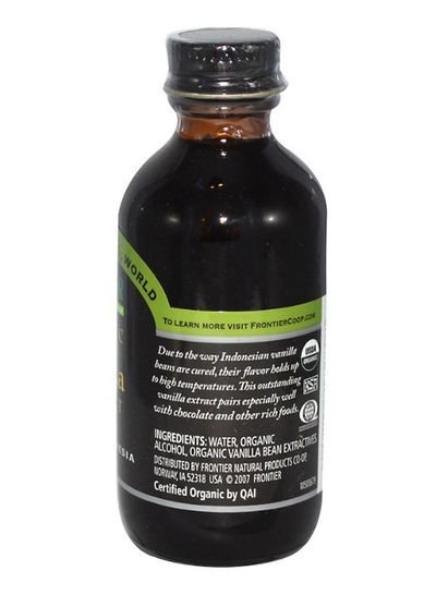 Frontier Natural Products Organic Vanilla Extract Indonesia Farm Grown 2ounce