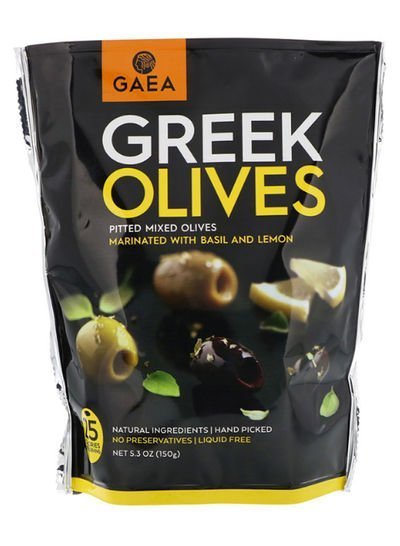 Gaea Marinated With Basil And Lemon Greek Olives 150g