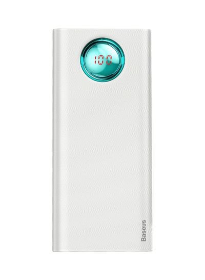 Baseus 20000 mAh Amblight Quick Charger Digital Display Power Bank White