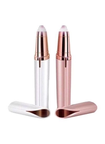 Generic 2-Piece Eyebrow Hair Remover Set White/Rose Gold