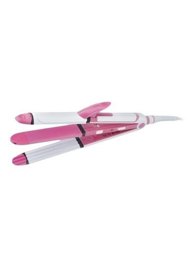 Flexy 3-In-1 Hair Straightener Pink/White
