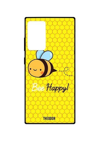 Theodor Bee Happy Printed Case Cover For Samsung Galaxy Note20 Ultra Yellow/Blue/Black