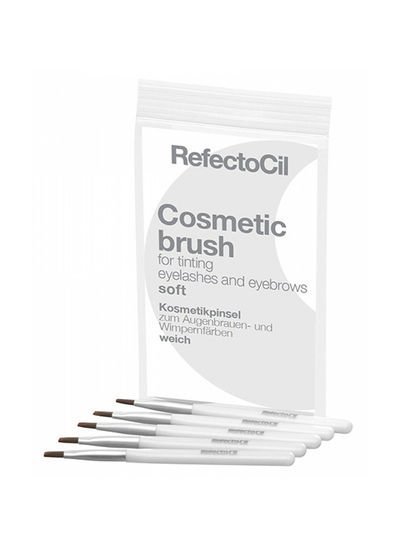 Refectocil 5-Piece Of Cosmetic Brush Soft Silver Packet White