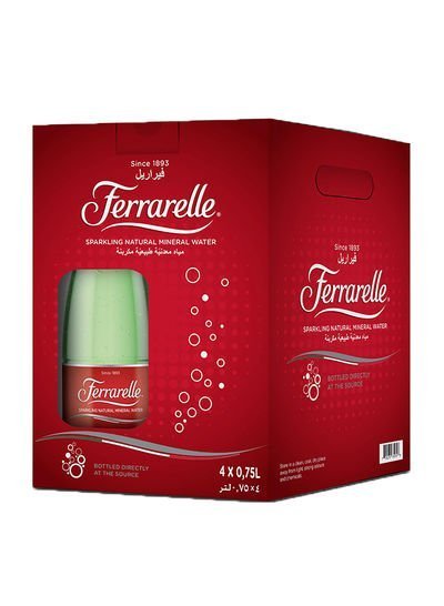 Ferrarelle Sparkling  Glass 750ml Pack of 4