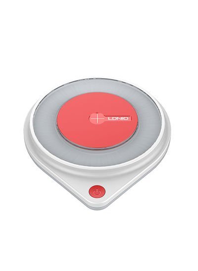 LDNIO LED Wireless Charging Pad 150x130x41millimeter Red/White/Grey