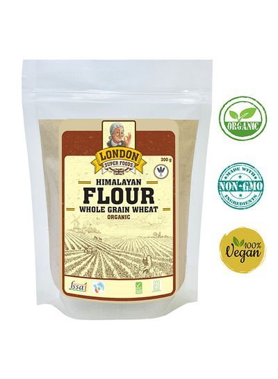 London Super Food Himalayan Organic Whole Grain Wheat Flour 300g