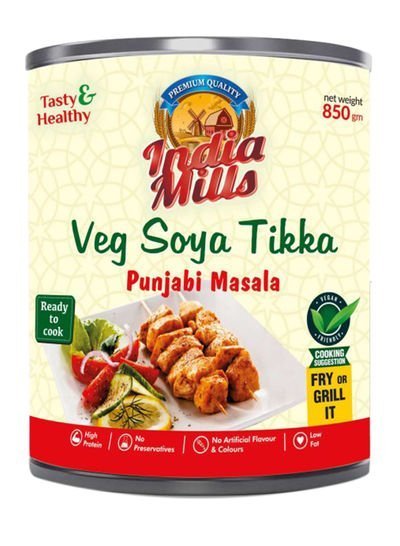 INDIA MILLS Classic Punjabi Masala Veg Soya Tikka 850g  Single