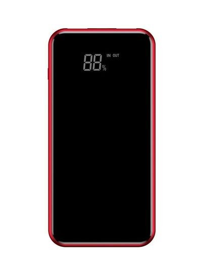 Baseus 8000 mAh Digital LCD Qi Wireless Dual Usb Charging Power Bank 8000mAh Black/Red