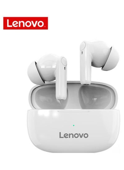 Lenovo TWS In-Ear Earbuds With Charging Case White