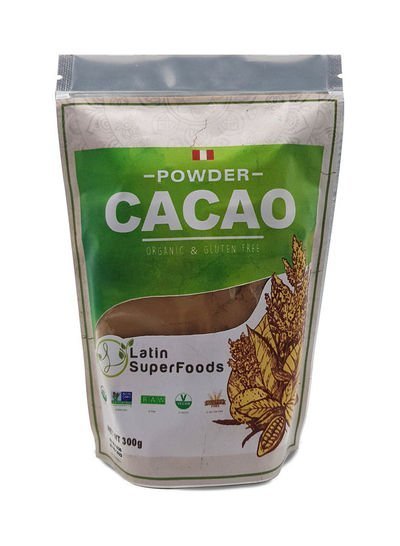 Latin SuperFoods Gluten Free Organic Cacao Powder 300g  Single