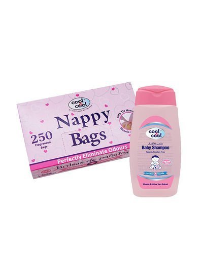 cool & cool Nappy Bags 250’s + Baby Shampoo