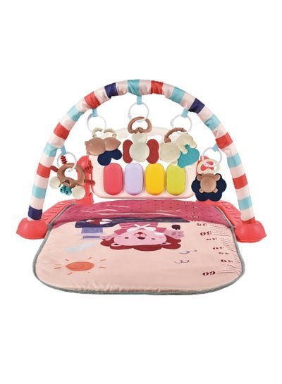 mumbo Jumbo Little Lion Pedal Piano Gym Playmat For Infants With Music, Light And Detachable Rattle Pendants For Fun Filled Activities 85 x 68 x 45cm