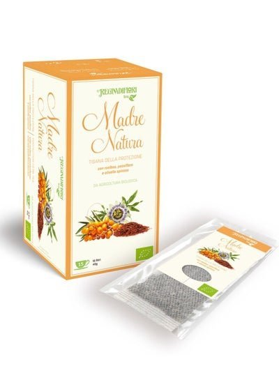REGINAdiFIORI Organic Mother Nature Herb Tea with Rooibos, Passionflower and Sea Buckthorn Berries 15 filters – 45g