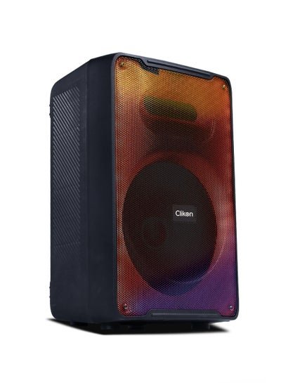 Clikon Clikon Portable Rechargeable Bluetooth Speaker with Mic, 8 inch Woofer, LED display, 2400mAh Battery, Black, 2 Years Warranty – CK857
