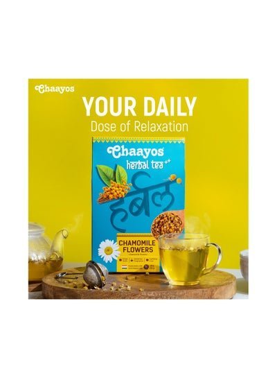 Chaayos Chaayos Chamomile Herbal Tea 50 Gm | Herbal Tea | Chamomile Flower Tea | Natural Chamomile Flowers | Organic Tea | Detox Tea | Tea