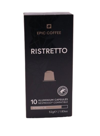 EPIC COFFEE Ristretto 10 Aluminium Capsules, Intensity 10