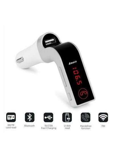 CARG7 CARG7 Bluetooth Car Charger, Bluetooth Car Kit Handsfree FM Transmitter Radio MP3 Player USB Charger